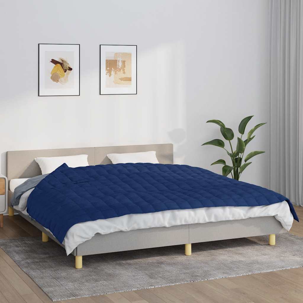 vidaXL Weighted Blanket Blue 155x220 cm 7 kg Fabric
