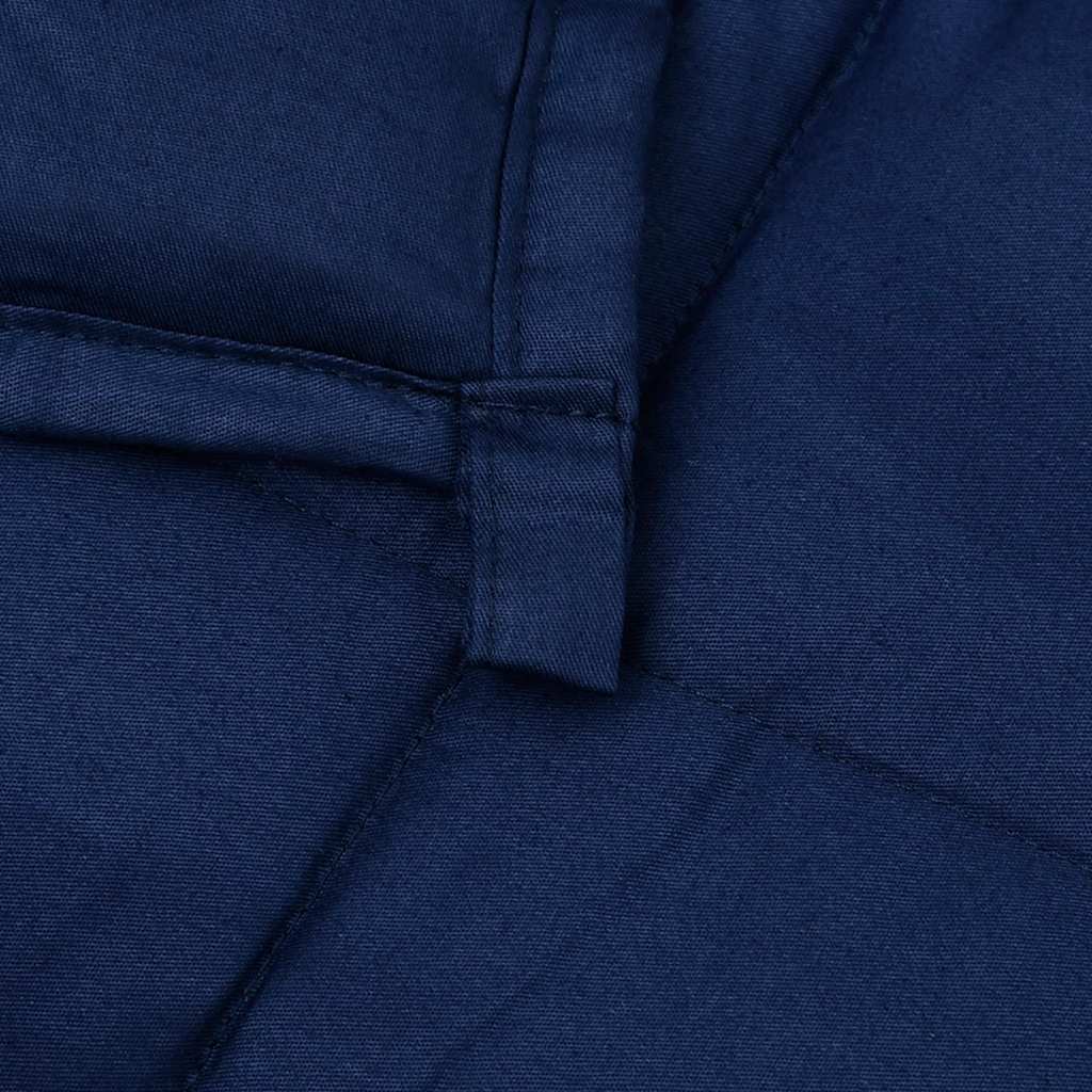 vidaXL Weighted Blanket Blue 155x220 cm 11 kg Fabric