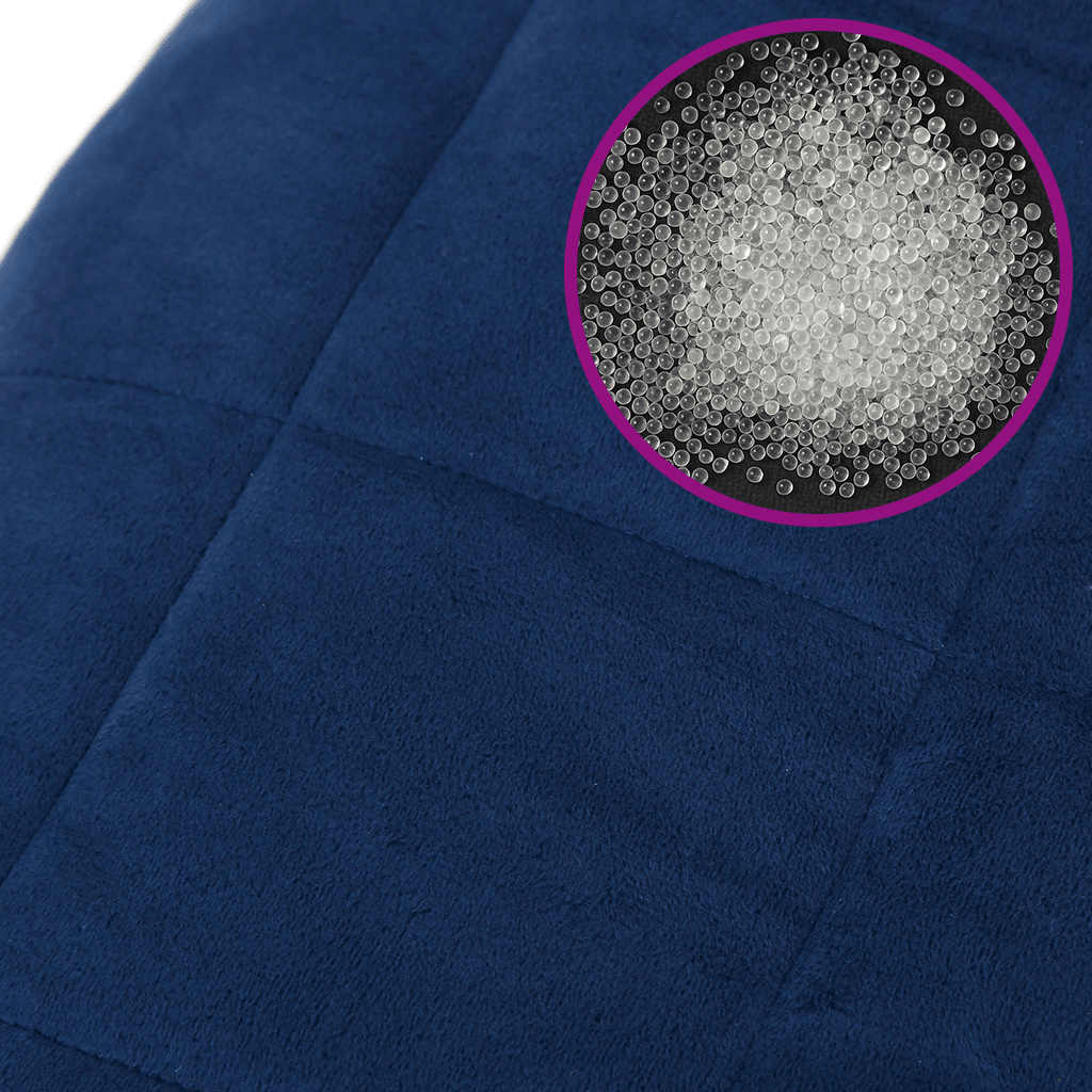 vidaXL Weighted Blanket Blue 200x225 cm 13 kg Fabric