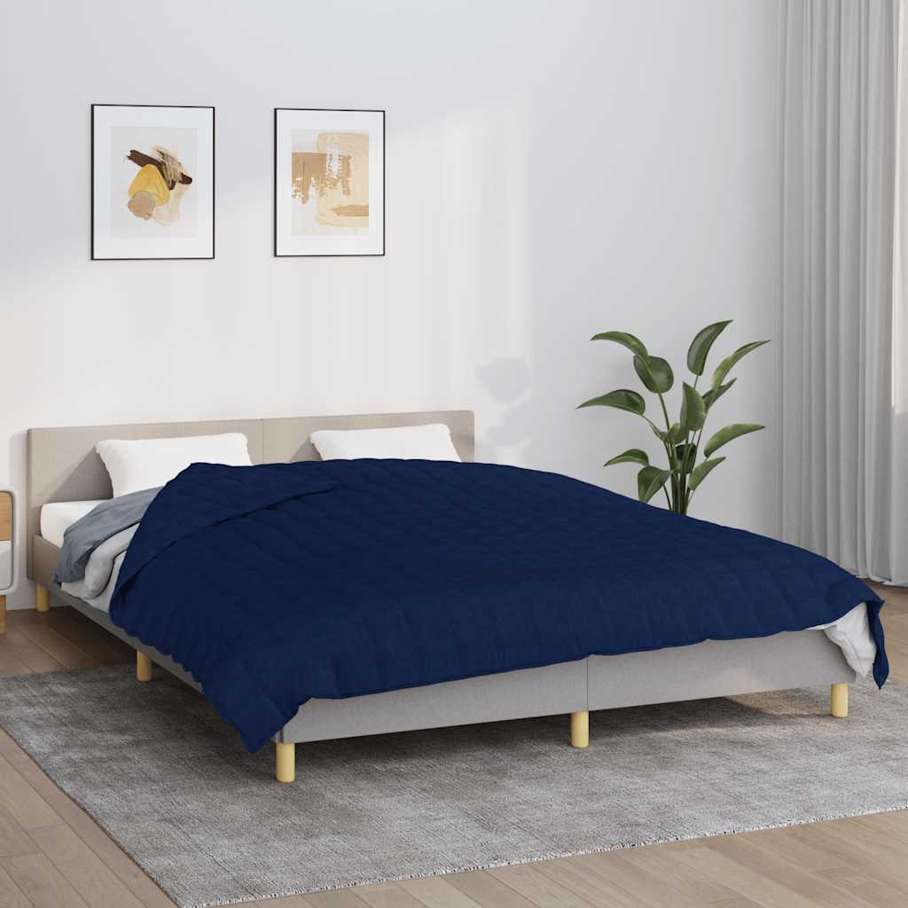 vidaXL Weighted Blanket Blue 220x235 cm 11 kg Fabric