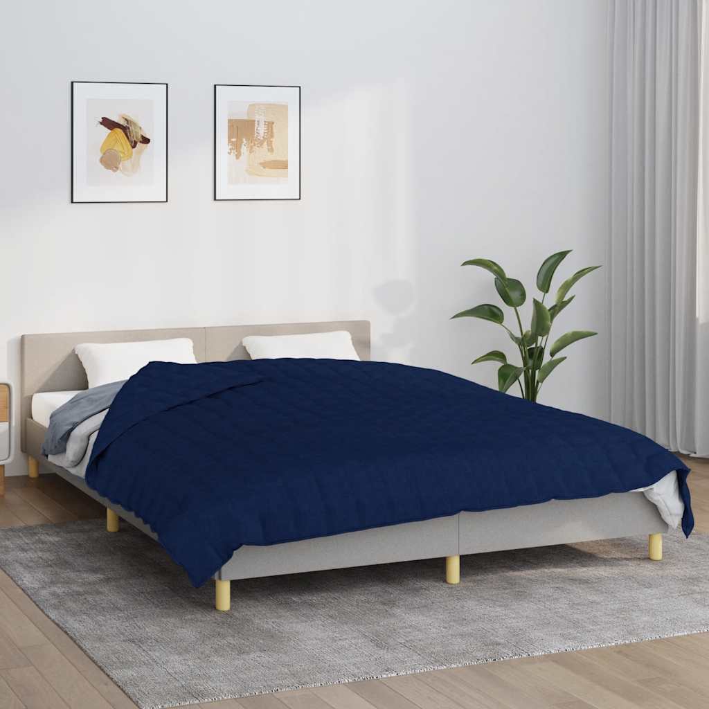 vidaXL Weighted Blanket Blue 220x235 cm 15 kg Fabric