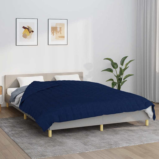 vidaXL Weighted Blanket Blue 220x235 cm 15 kg Fabric