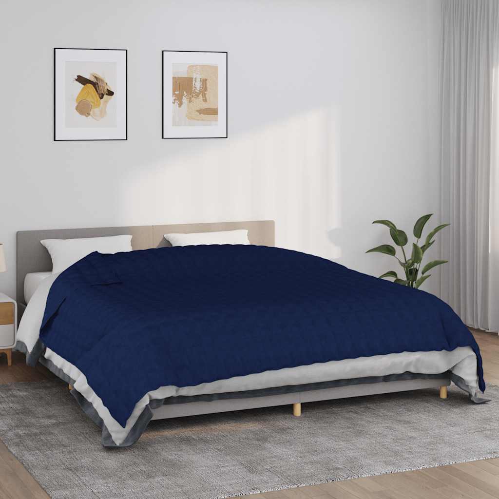 vidaXL Weighted Blanket Blue 220x260 cm 11 kg Fabric