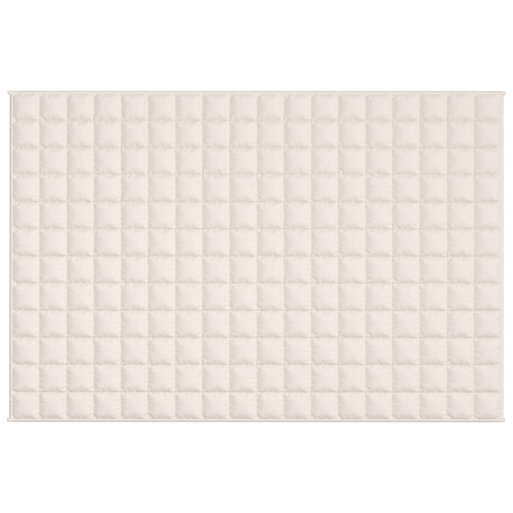 vidaXL Weighted Blanket Light Cream 120x180 cm 9 kg Fabric