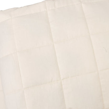 vidaXL Weighted Blanket Light Cream 120x180 cm 9 kg Fabric