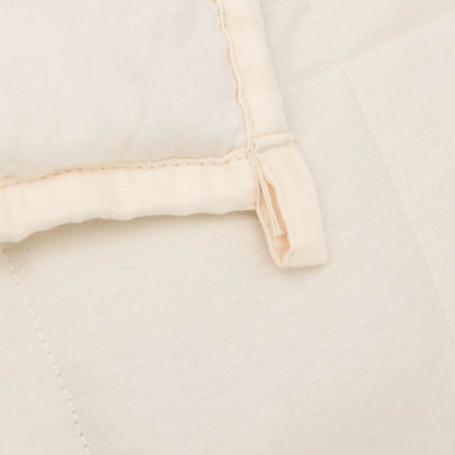vidaXL Weighted Blanket Light Cream 120x180 cm 9 kg Fabric