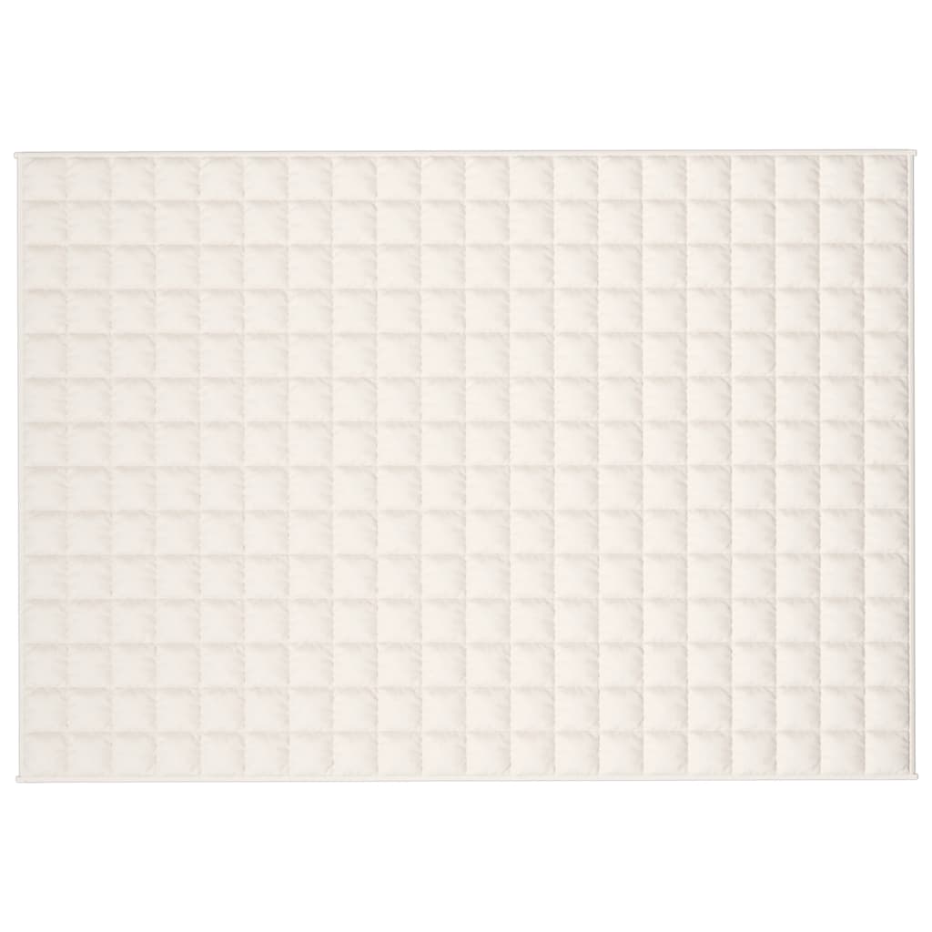 vidaXL Weighted Blanket Light Cream 138x200 cm Single 6 kg Fabric