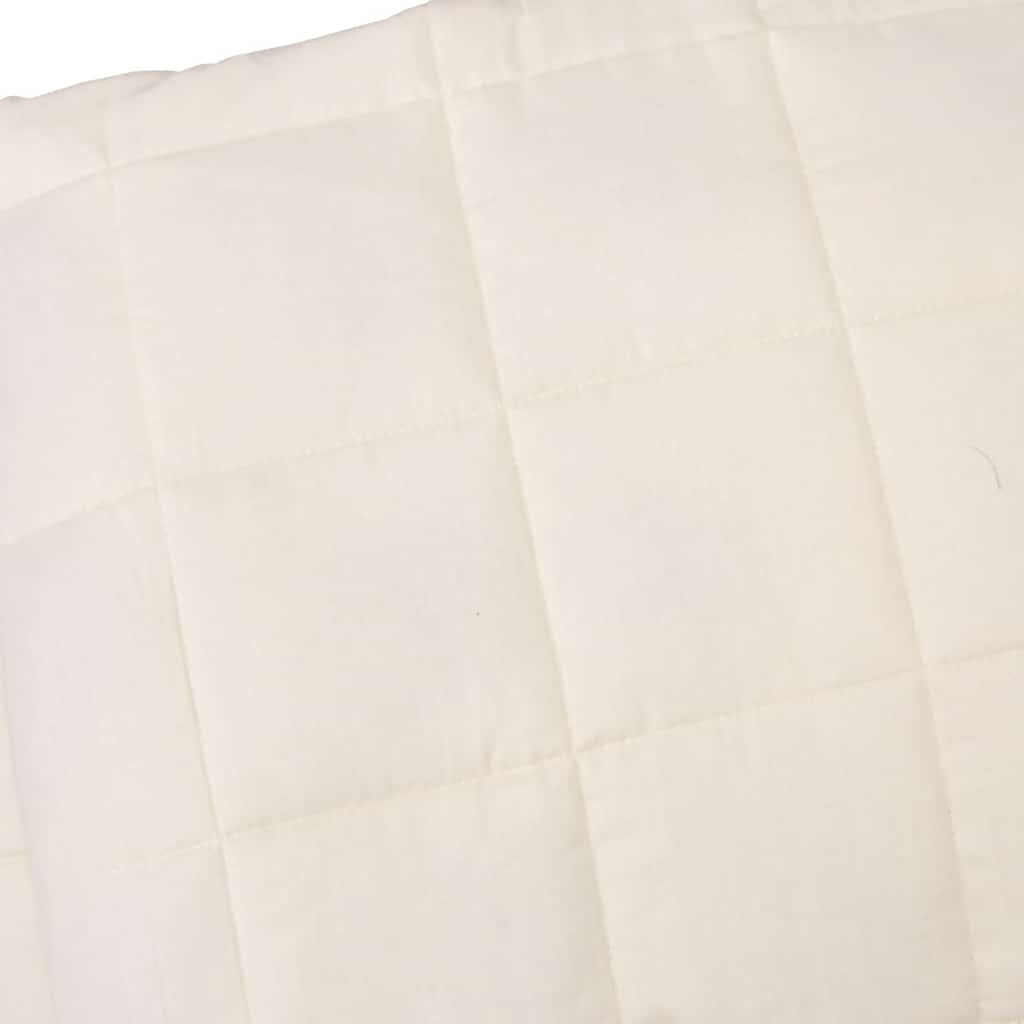 vidaXL Weighted Blanket Light Cream 138x200 cm Single 6 kg Fabric