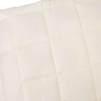 vidaXL Weighted Blanket Light Cream 138x200 cm Single 6 kg Fabric