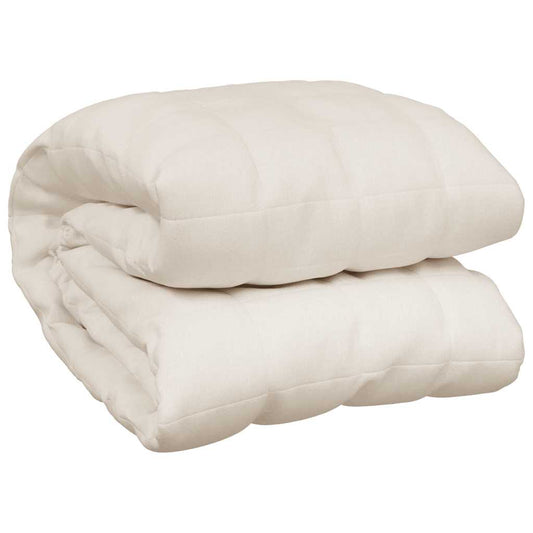 vidaXL Weighted Blanket Light Cream 138x200 cm Single 10 kg Fabric