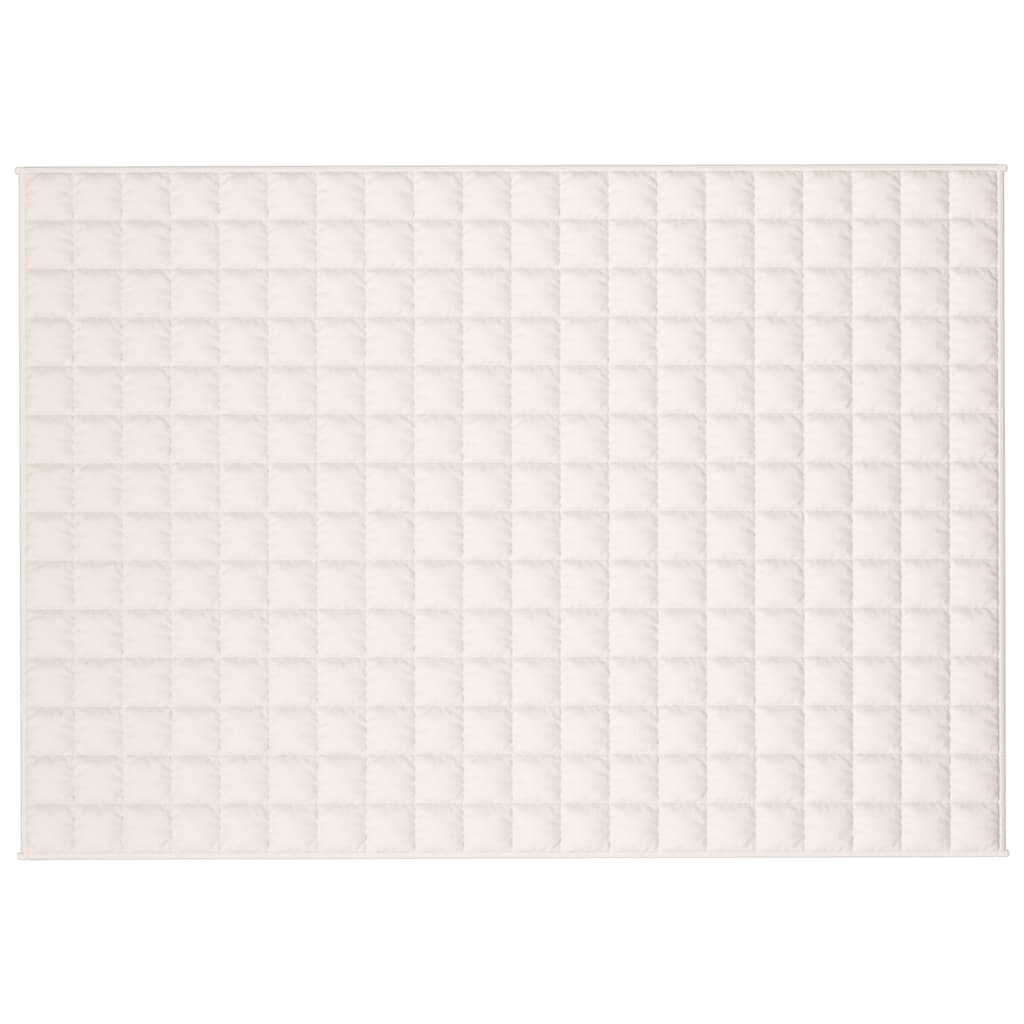 vidaXL Weighted Blanket Light Cream 138x200 cm Single 10 kg Fabric