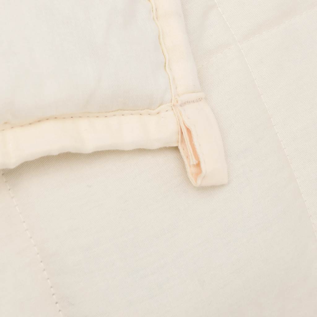 vidaXL Weighted Blanket Light Cream 138x200 cm Single 10 kg Fabric
