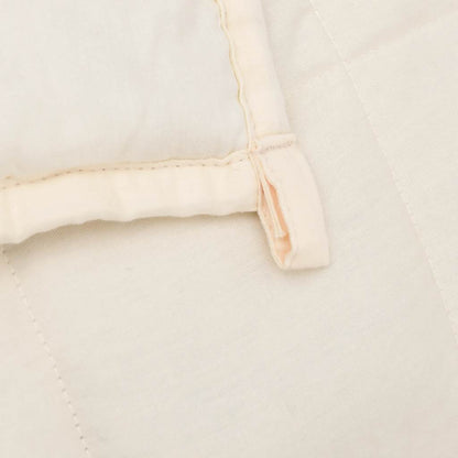 vidaXL Weighted Blanket Light Cream 138x200 cm Single 10 kg Fabric