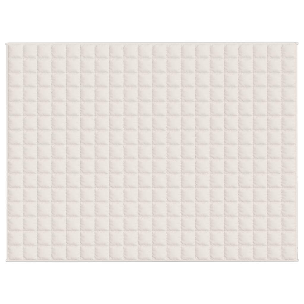 vidaXL Weighted Blanket Light Cream 150x200 cm 7 kg Fabric
