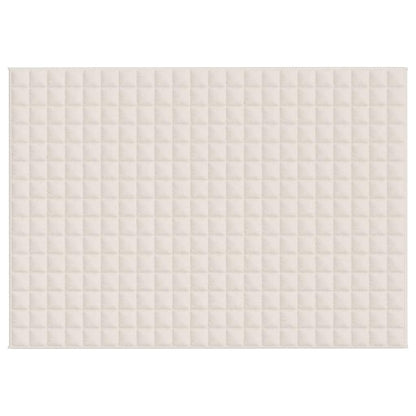 vidaXL Weighted Blanket Light Cream 155x220 cm 7 kg Fabric