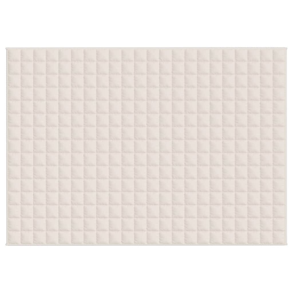 vidaXL Weighted Blanket Light Cream 155x220 cm 11 kg Fabric