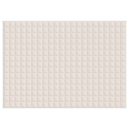 vidaXL Weighted Blanket Light Cream 155x220 cm 11 kg Fabric