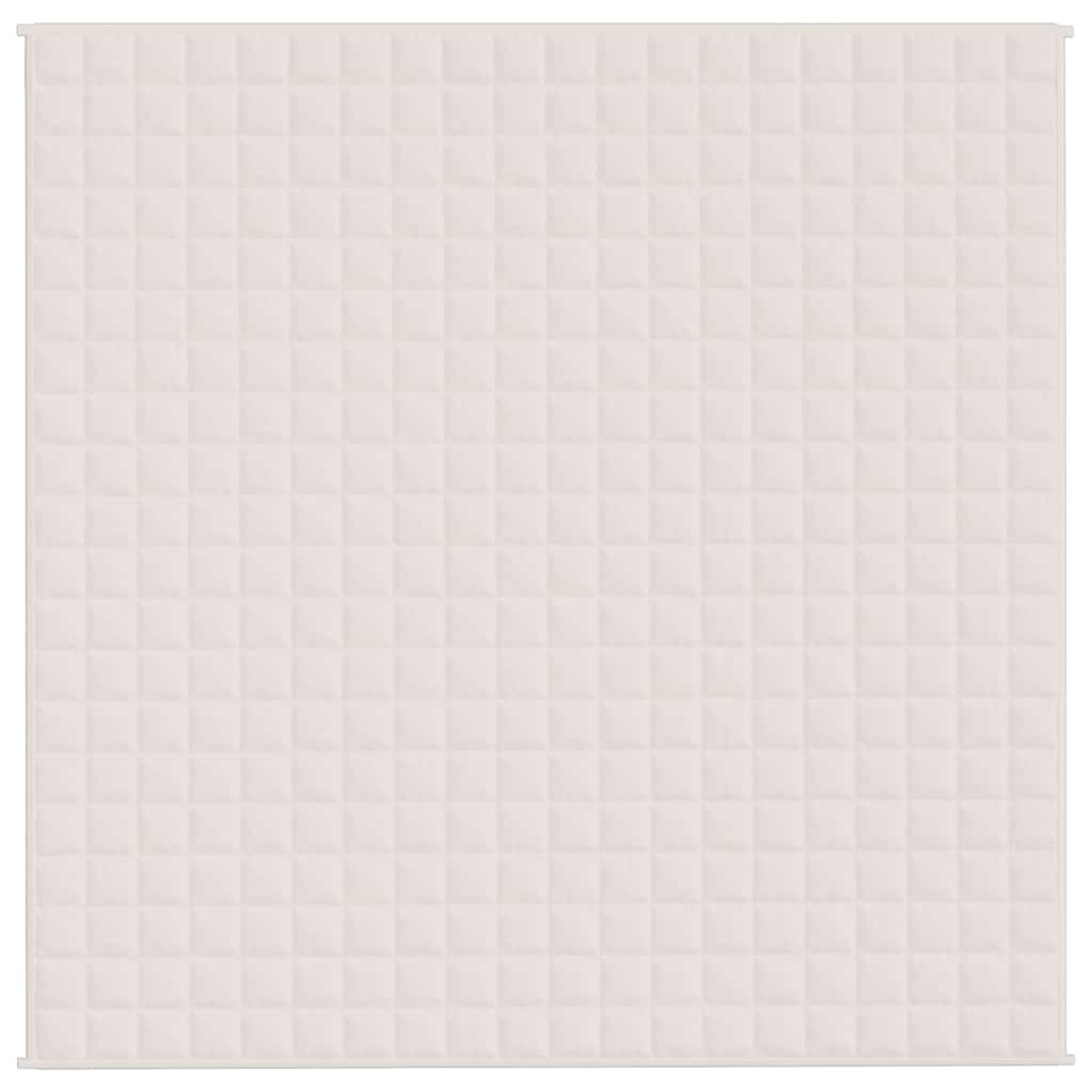vidaXL Weighted Blanket Light Cream 200x200 cm 9 kg Fabric