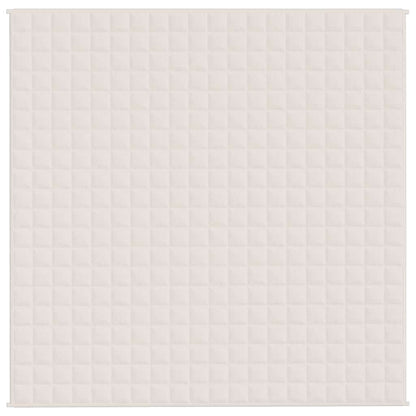 vidaXL Weighted Blanket Light Cream 200x200 cm 9 kg Fabric