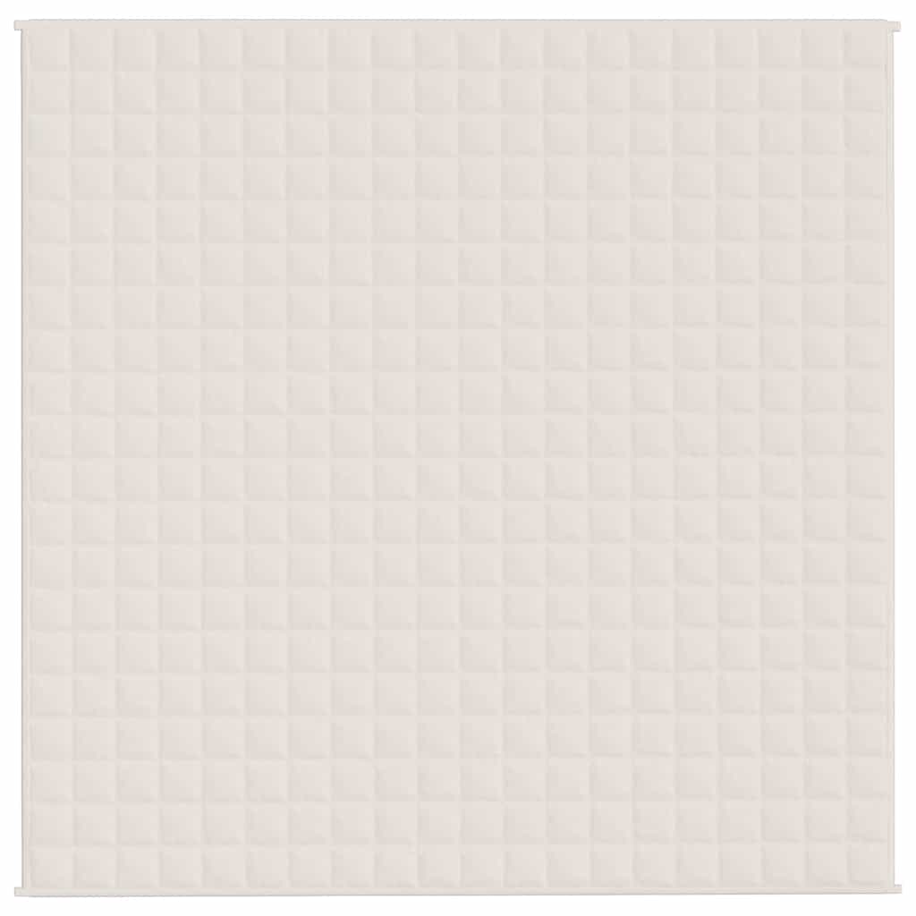 vidaXL Weighted Blanket Light Cream 200x200 cm 13 kg Fabric