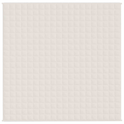 vidaXL Weighted Blanket Light Cream 200x200 cm 13 kg Fabric