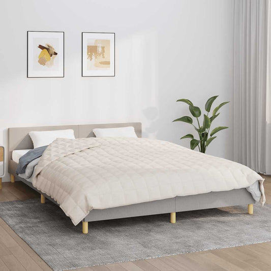 vidaXL Weighted Blanket Light Cream 200x200 cm 13 kg Fabric