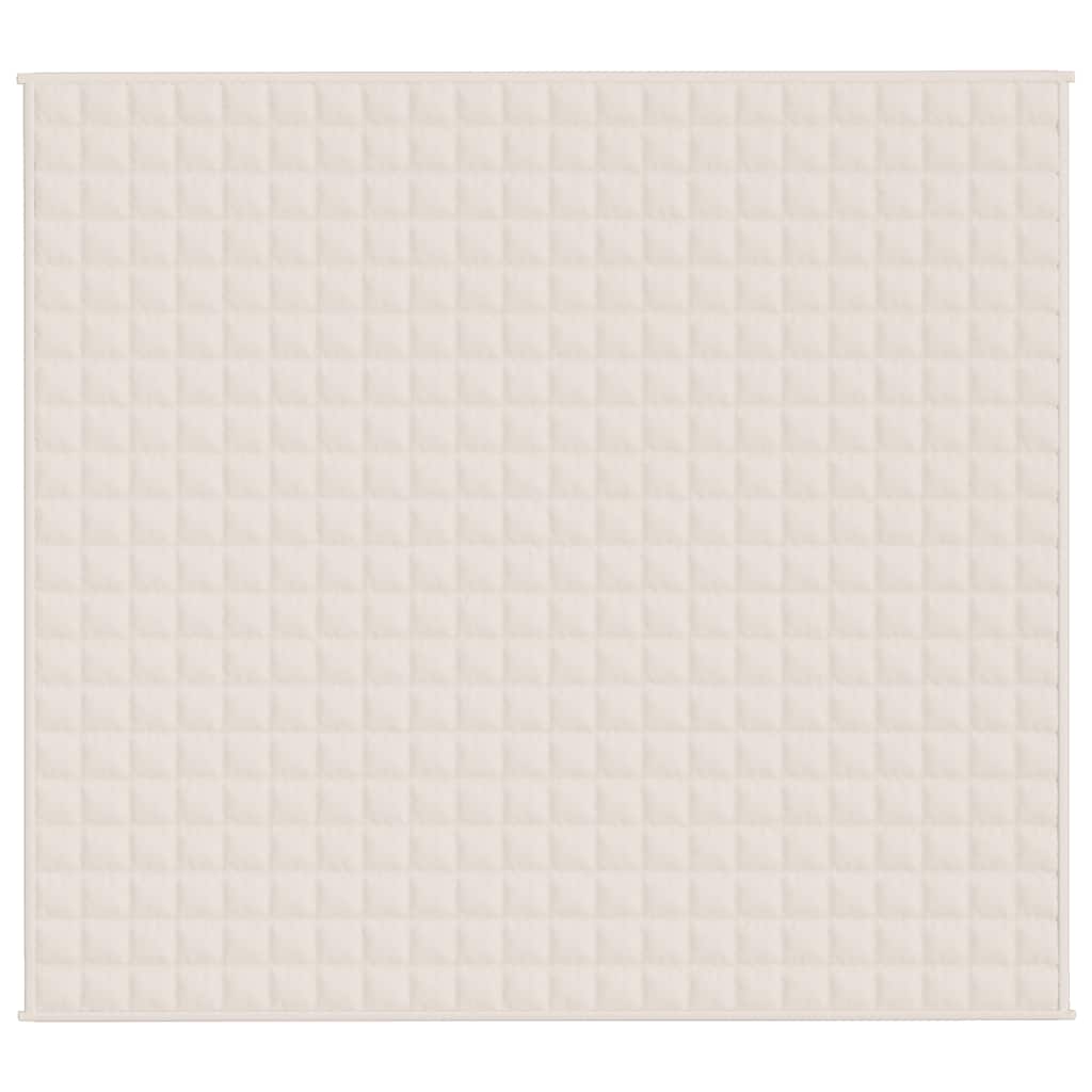 vidaXL Weighted Blanket Light Cream 200x225 cm 9 kg Fabric