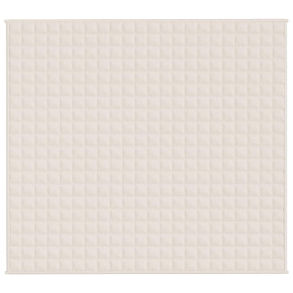 vidaXL Weighted Blanket Light Cream 200x225 cm 9 kg Fabric