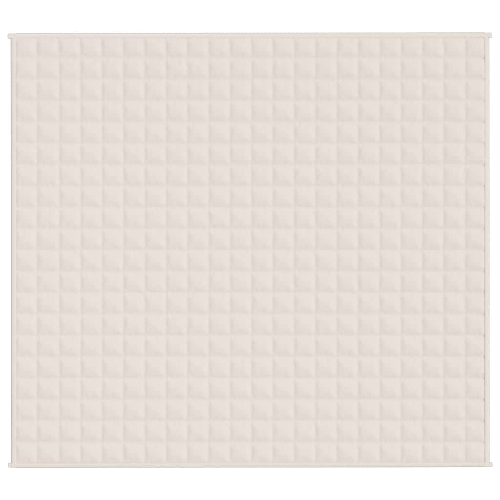 vidaXL Weighted Blanket Light Cream 200x225 cm 13 kg Fabric