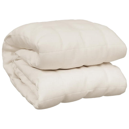 vidaXL Weighted Blanket Light Cream 220x235 cm King 15 kg Fabric