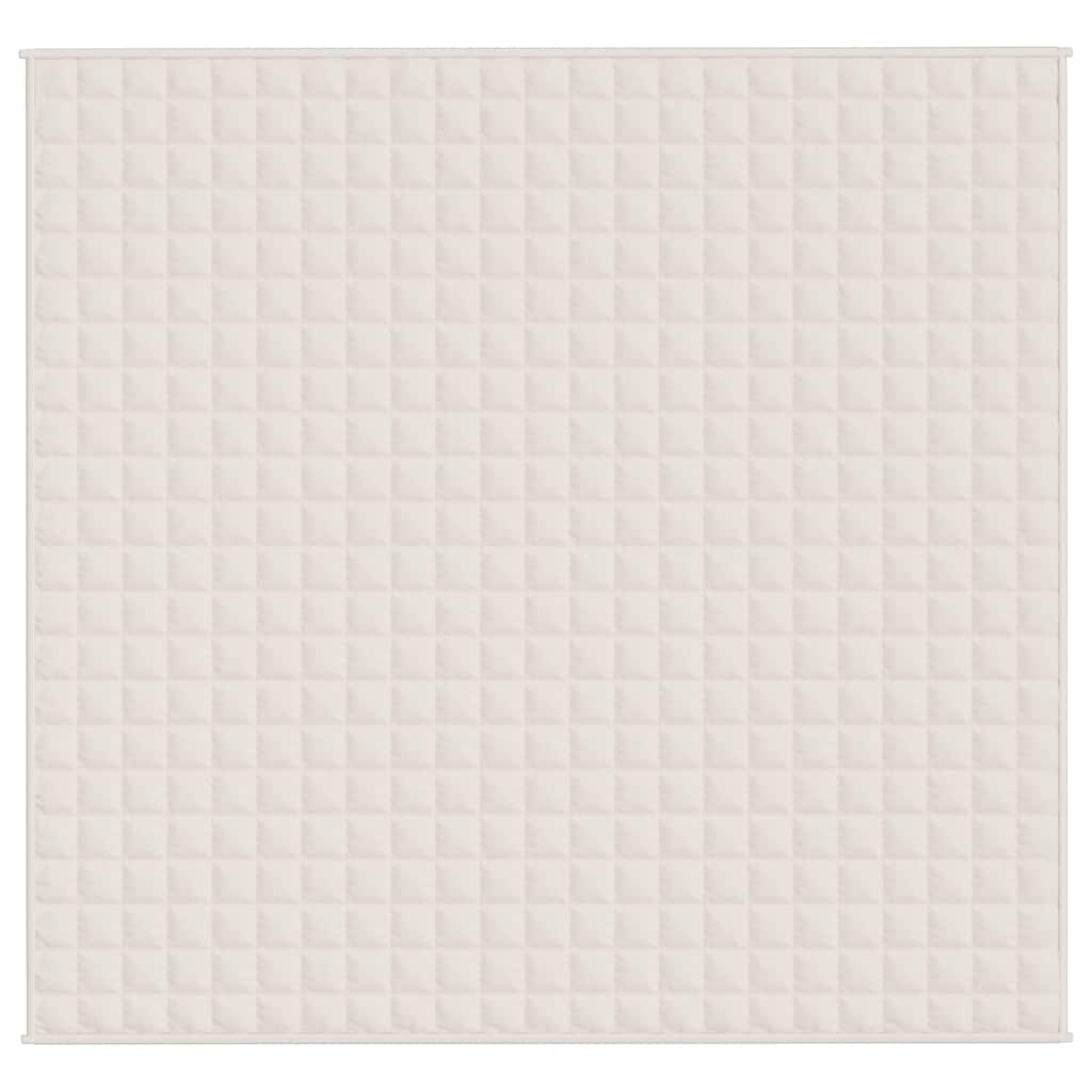 vidaXL Weighted Blanket Light Cream 220x235 cm King 15 kg Fabric