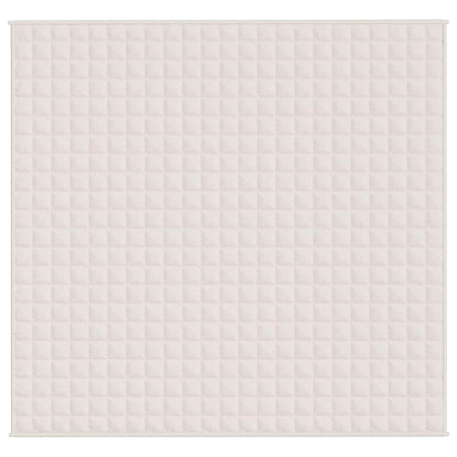 vidaXL Weighted Blanket Light Cream 220x235 cm King 15 kg Fabric
