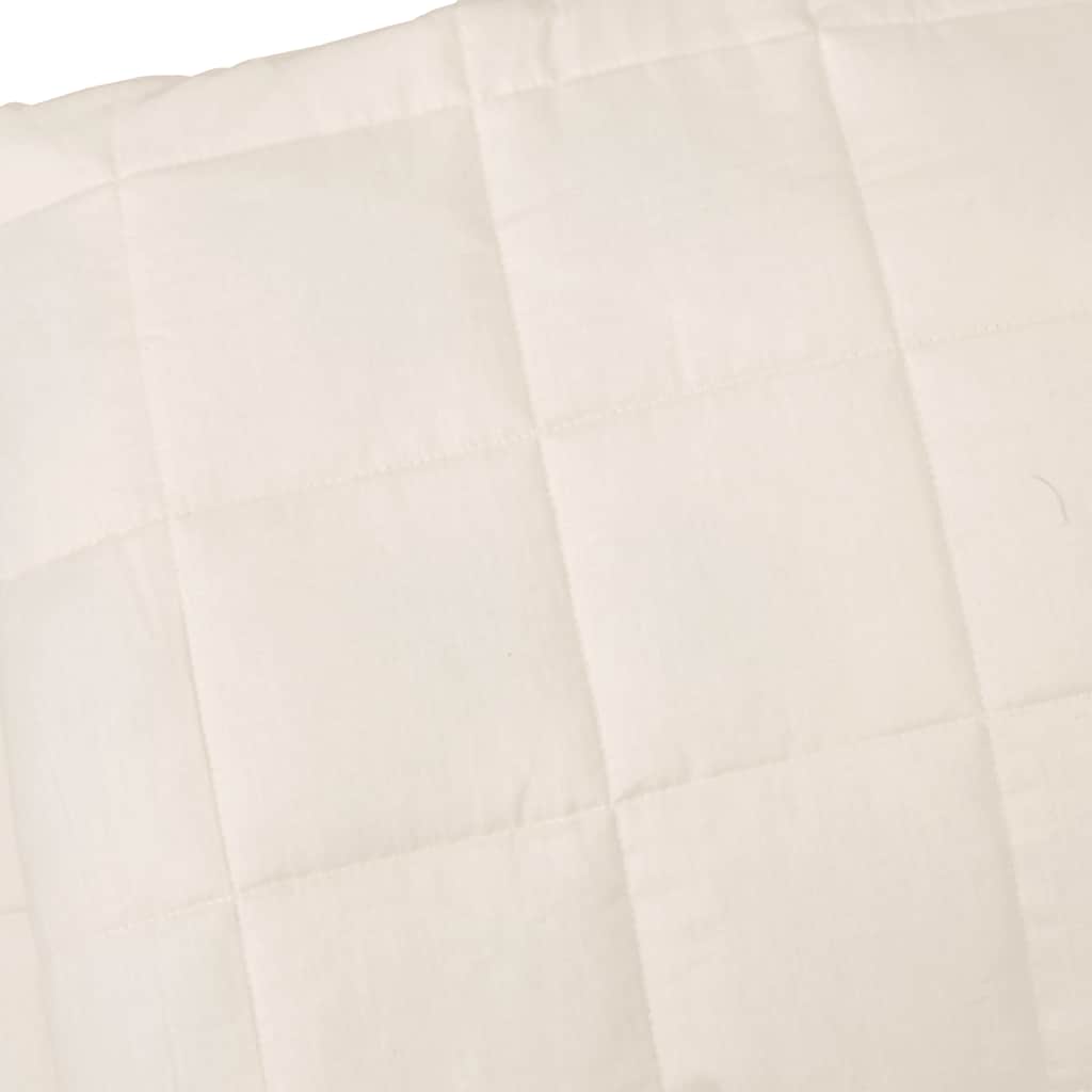 vidaXL Weighted Blanket Light Cream 220x235 cm King 15 kg Fabric