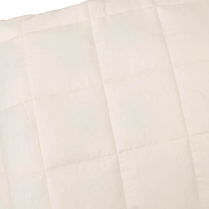 vidaXL Weighted Blanket Light Cream 220x235 cm King 15 kg Fabric