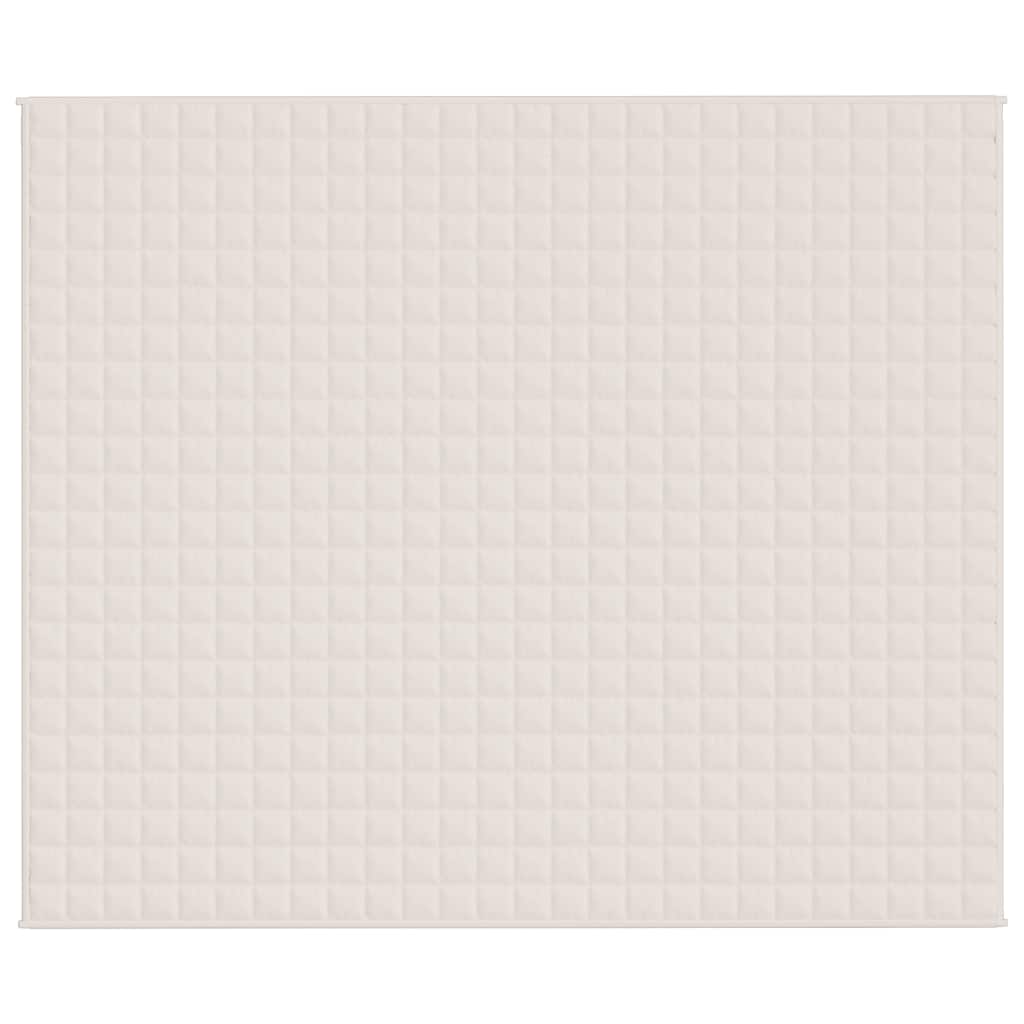 vidaXL Weighted Blanket Light Cream 220x260 cm 15 kg Fabric