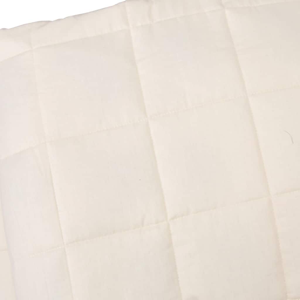 vidaXL Weighted Blanket Light Cream 220x260 cm 15 kg Fabric
