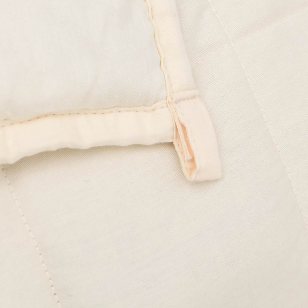 vidaXL Weighted Blanket Light Cream 220x260 cm 15 kg Fabric