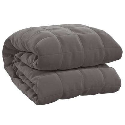 vidaXL Weighted Blanket Grey 138x200 cm Single 10 kg Fabric