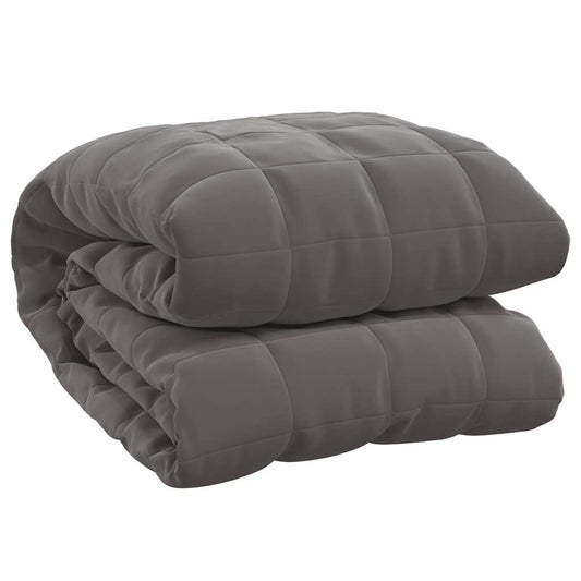vidaXL Weighted Blanket Grey 138x200 cm Single 10 kg Fabric