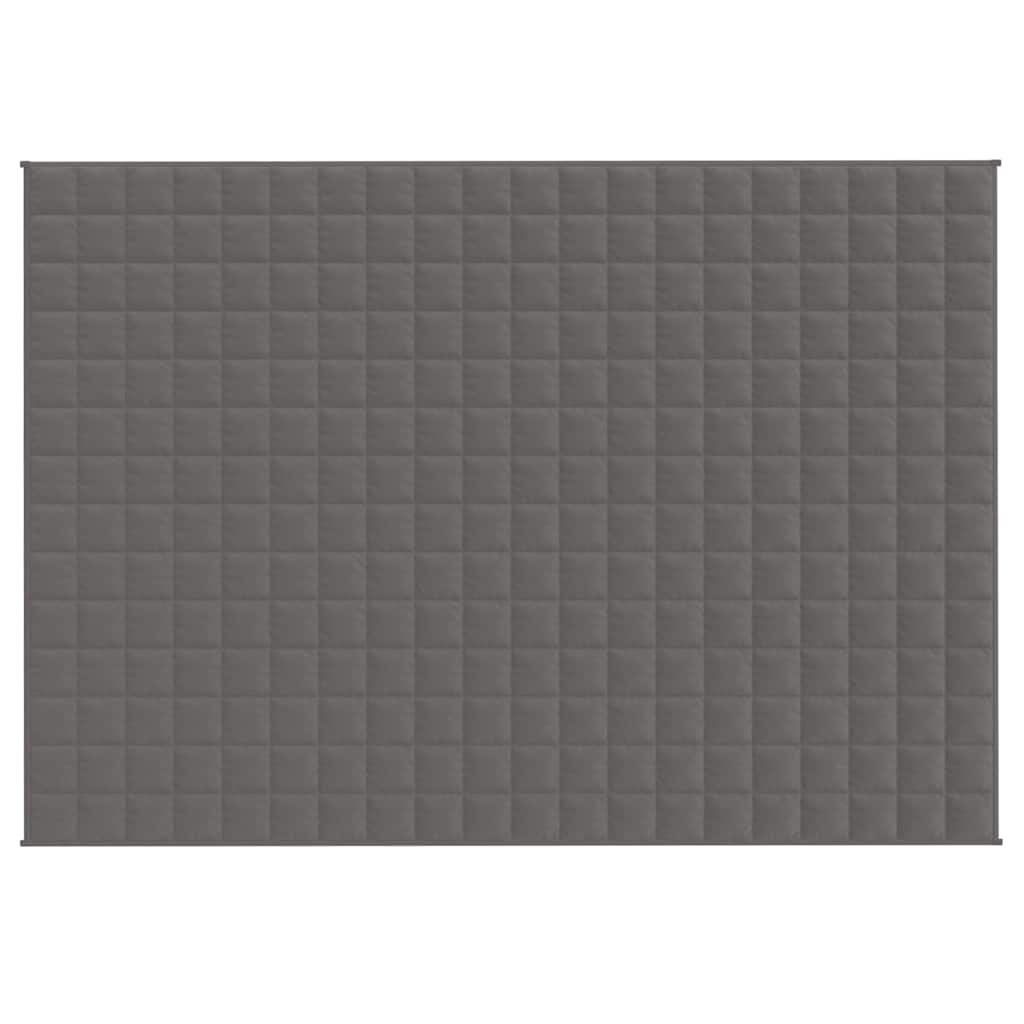 vidaXL Weighted Blanket Grey 138x200 cm Single 10 kg Fabric