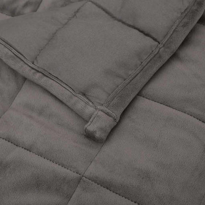 vidaXL Weighted Blanket Grey 138x200 cm Single 10 kg Fabric