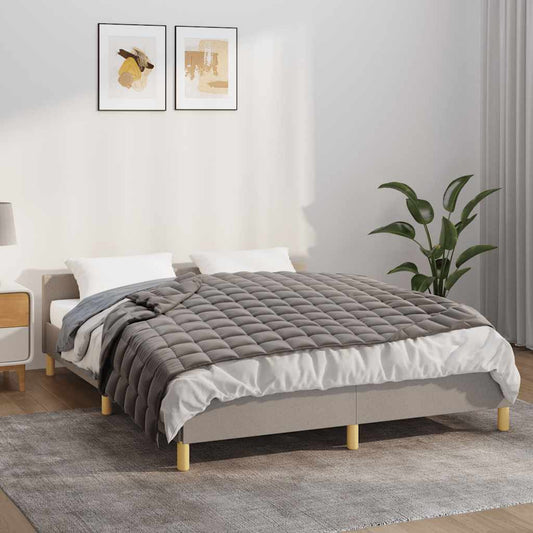 vidaXL Weighted Blanket Grey 138x200 cm Single 10 kg Fabric