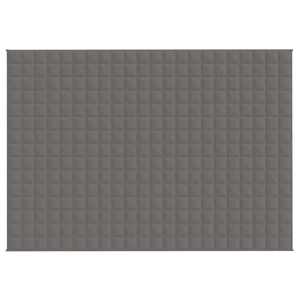 vidaXL Weighted Blanket Grey 155x220 cm 11 kg Fabric