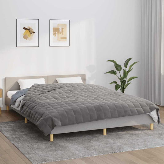 vidaXL Weighted Blanket Grey 200x200 cm 9 kg Fabric