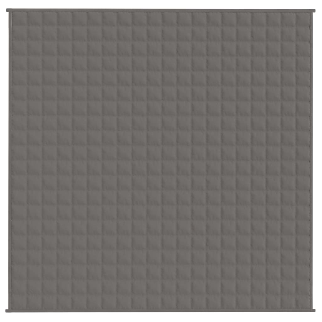 vidaXL Weighted Blanket Grey 200x200 cm 13 kg Fabric