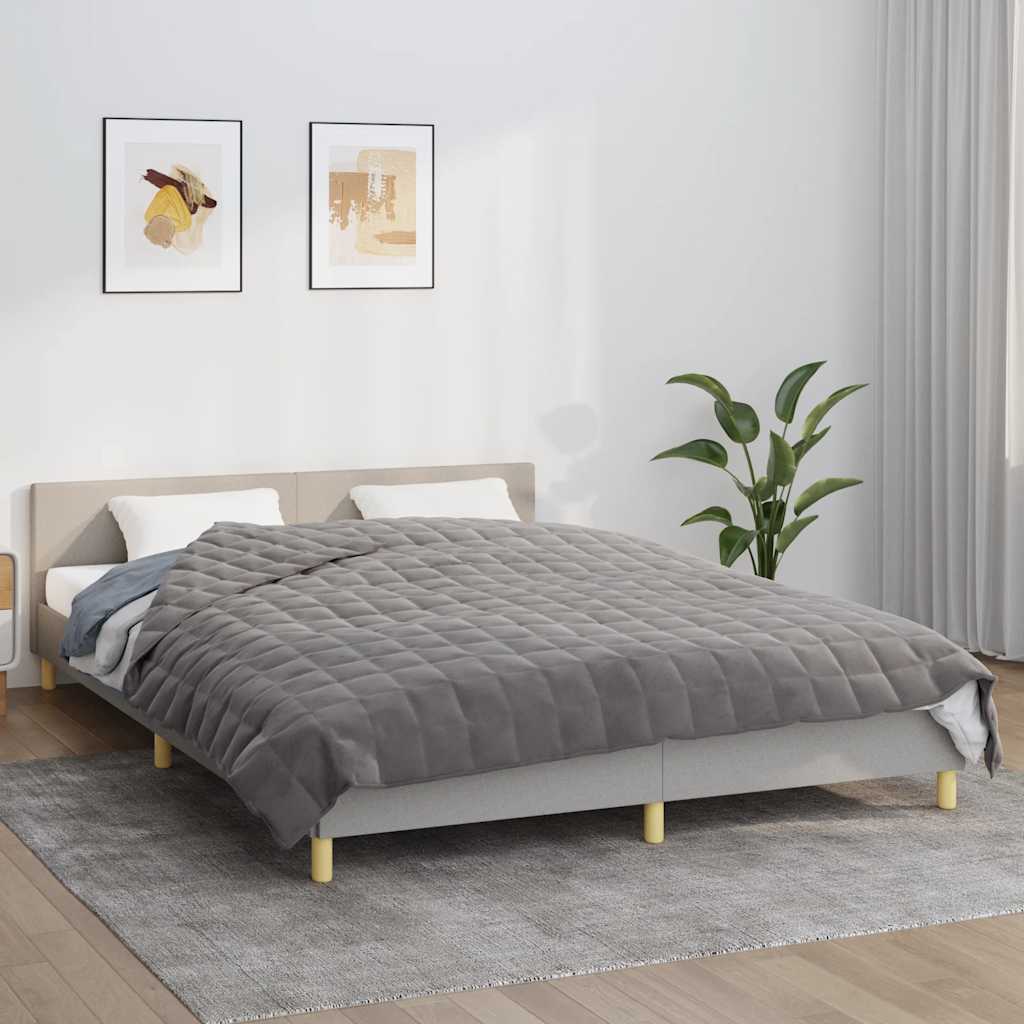 vidaXL Weighted Blanket Grey 200x200 cm 13 kg Fabric