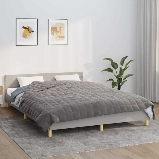 vidaXL Weighted Blanket Grey 200x225 cm 9 kg Fabric