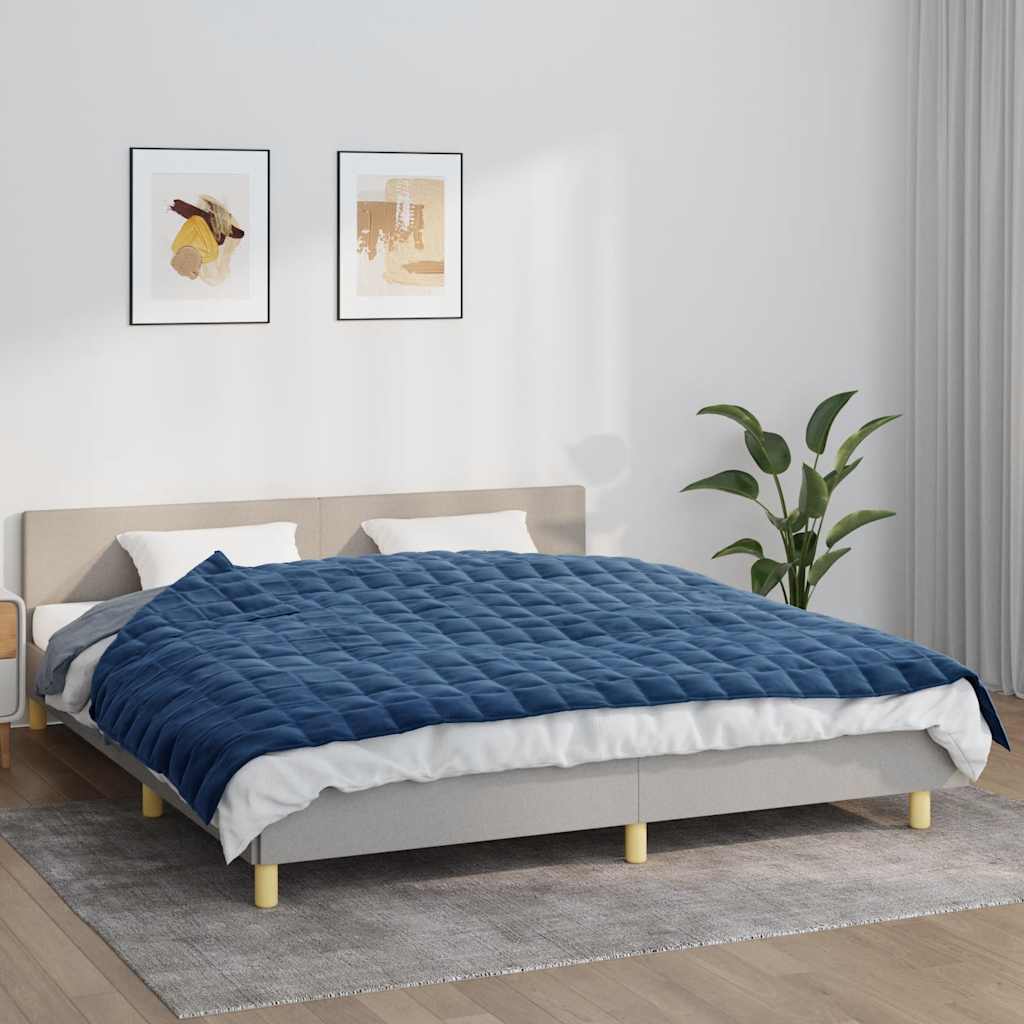 vidaXL Weighted Blanket Blue 155x220 cm 11 kg Fabric