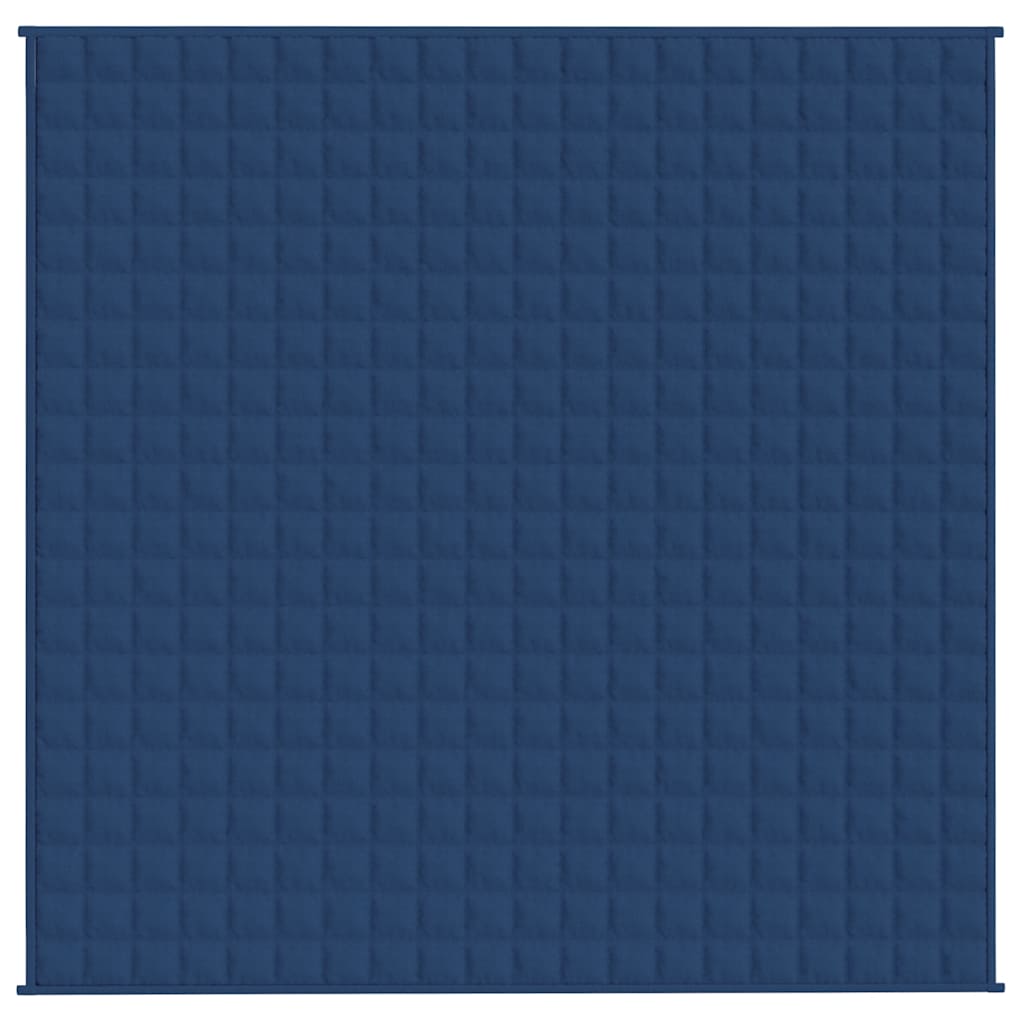 vidaXL Weighted Blanket Blue 200x200 cm 9 kg Fabric