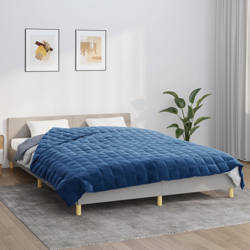 vidaXL Weighted Blanket Blue 200x225 cm 13 kg Fabric